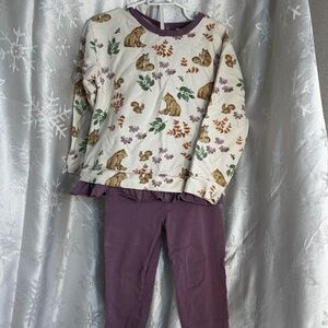 Burt's Bees 4T Organic Cotton Fall Long Sleeve Set